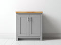 Aparador de madera 105x40x95 cm - gris y roble natural - diseño moderno con 2 puertas
