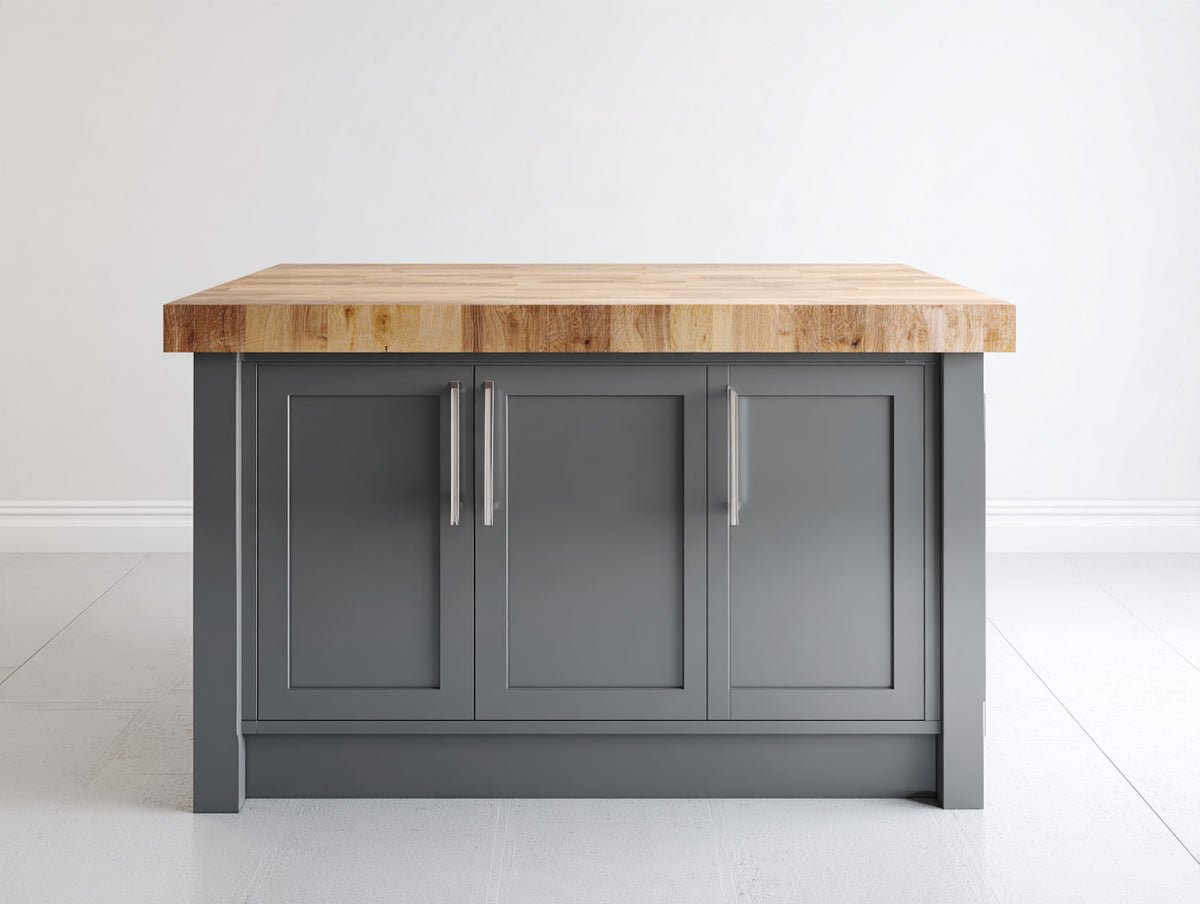 Aparador de madera 140x65x90 cm - gris oscuro y roble natural - diseño moderno con 3 puertas